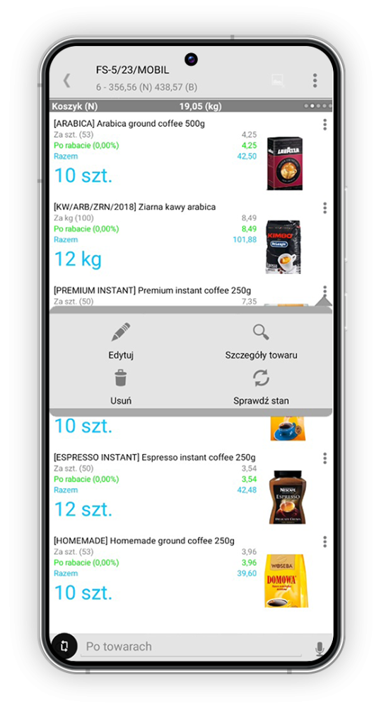 comarch erp mobile sprzedaż