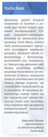 Wdrożenie CRM - system Comarch Commission & Incentive w Fortis Bank - opinia klienta