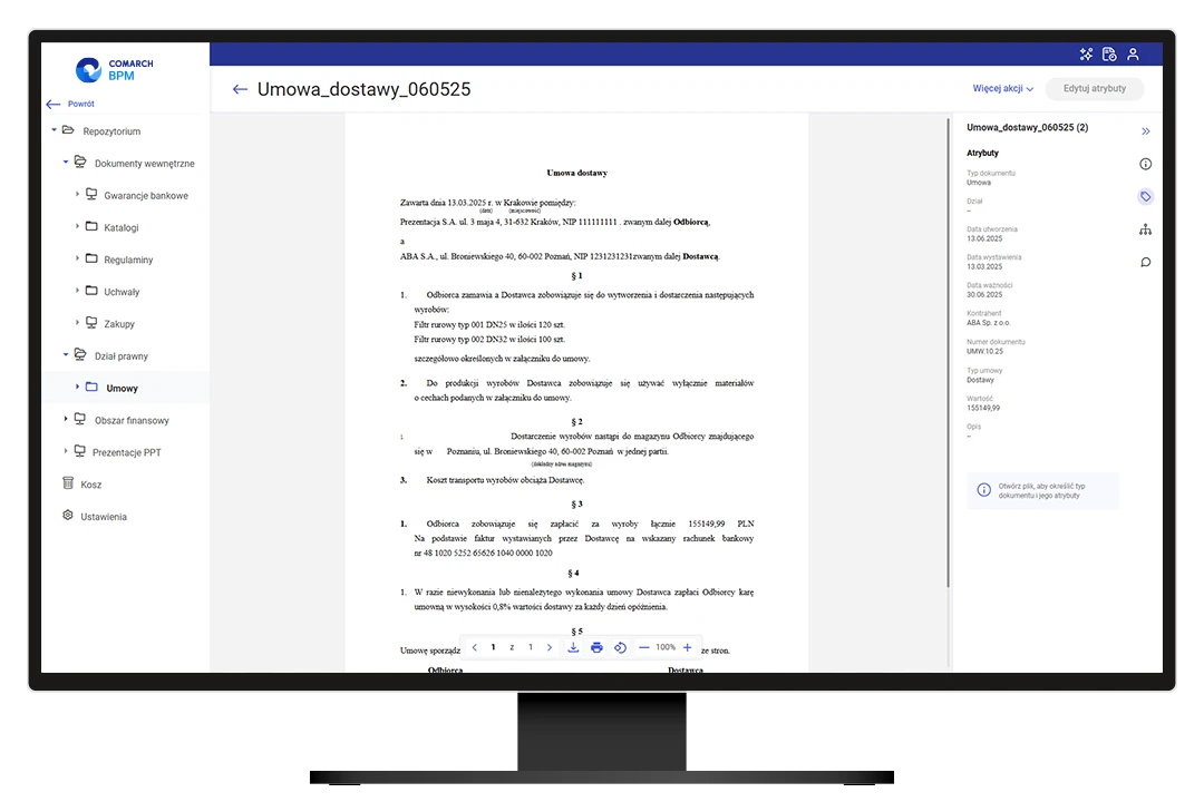 Elektroniczne archiwum dokumentów Comarch DMS