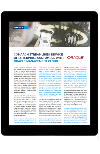 Comarch usprawnia obsługę klientów Enterprise dzięki Oracle Management Cloud