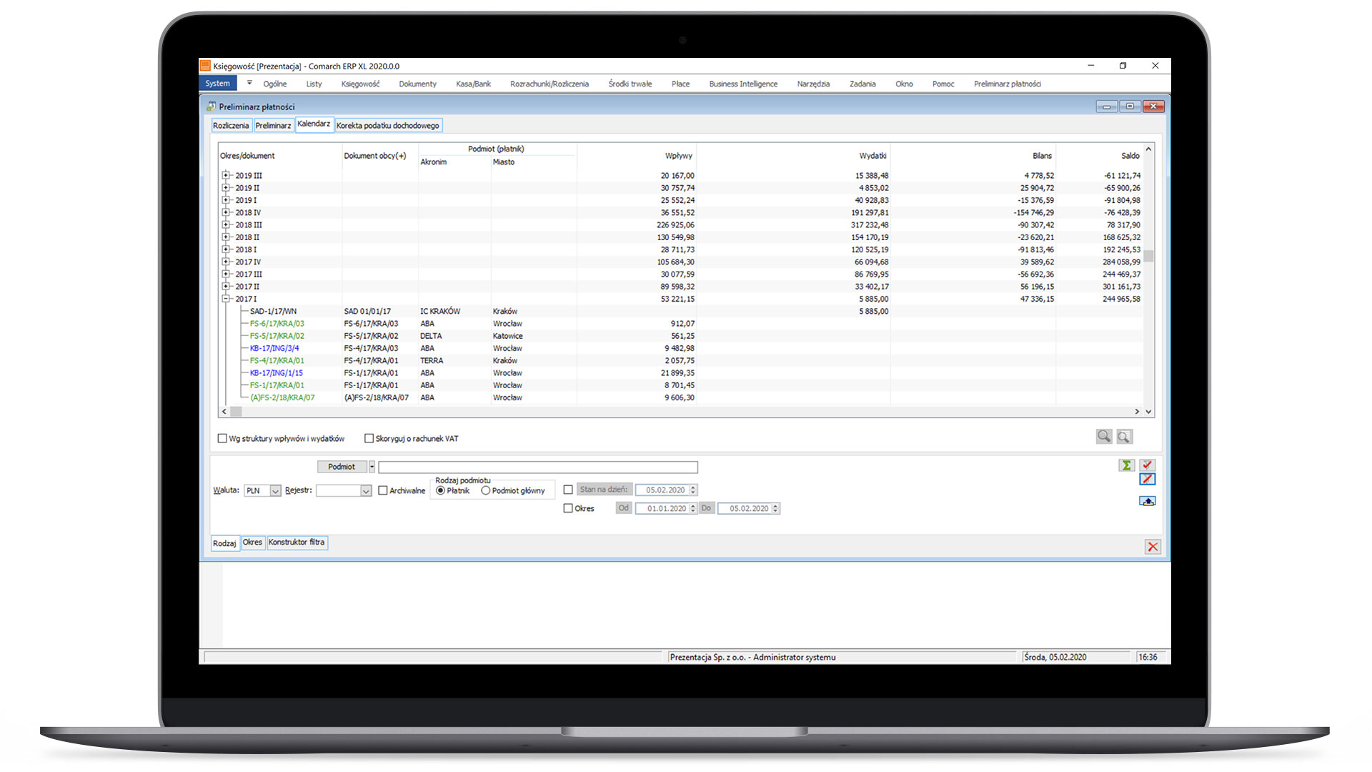 system księgowy erp xl - Zarządzanie płynnością finansową
