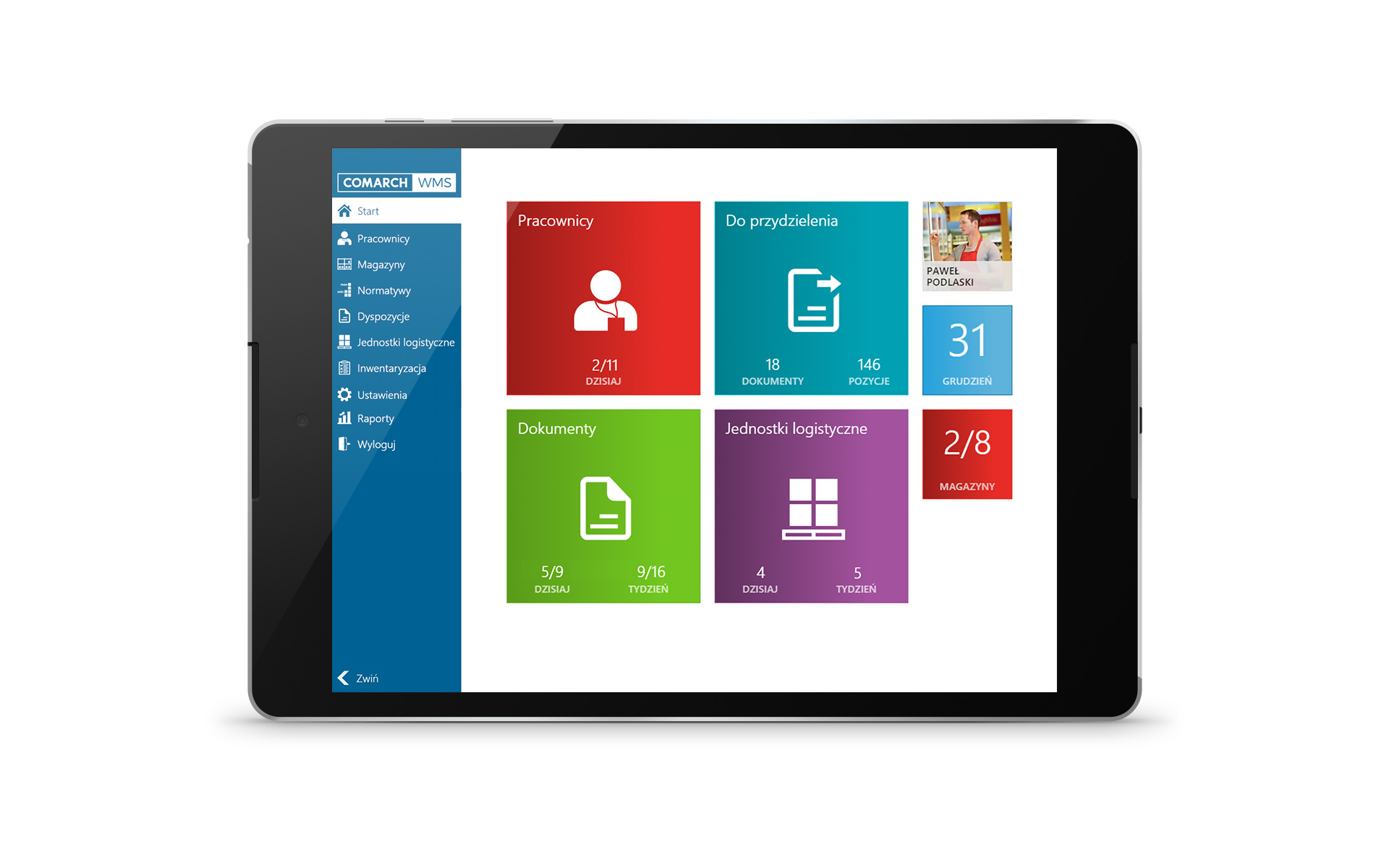 praca mobilna - Comarch WMS Zarządzanie