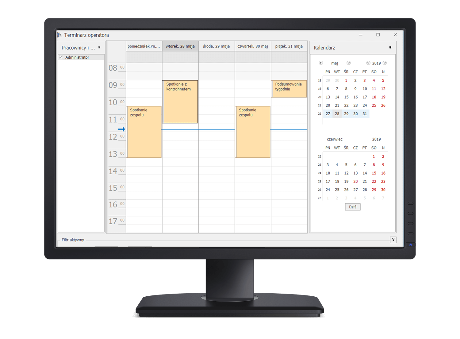 crm comarch optima serwis - zrzut ekranu z programu