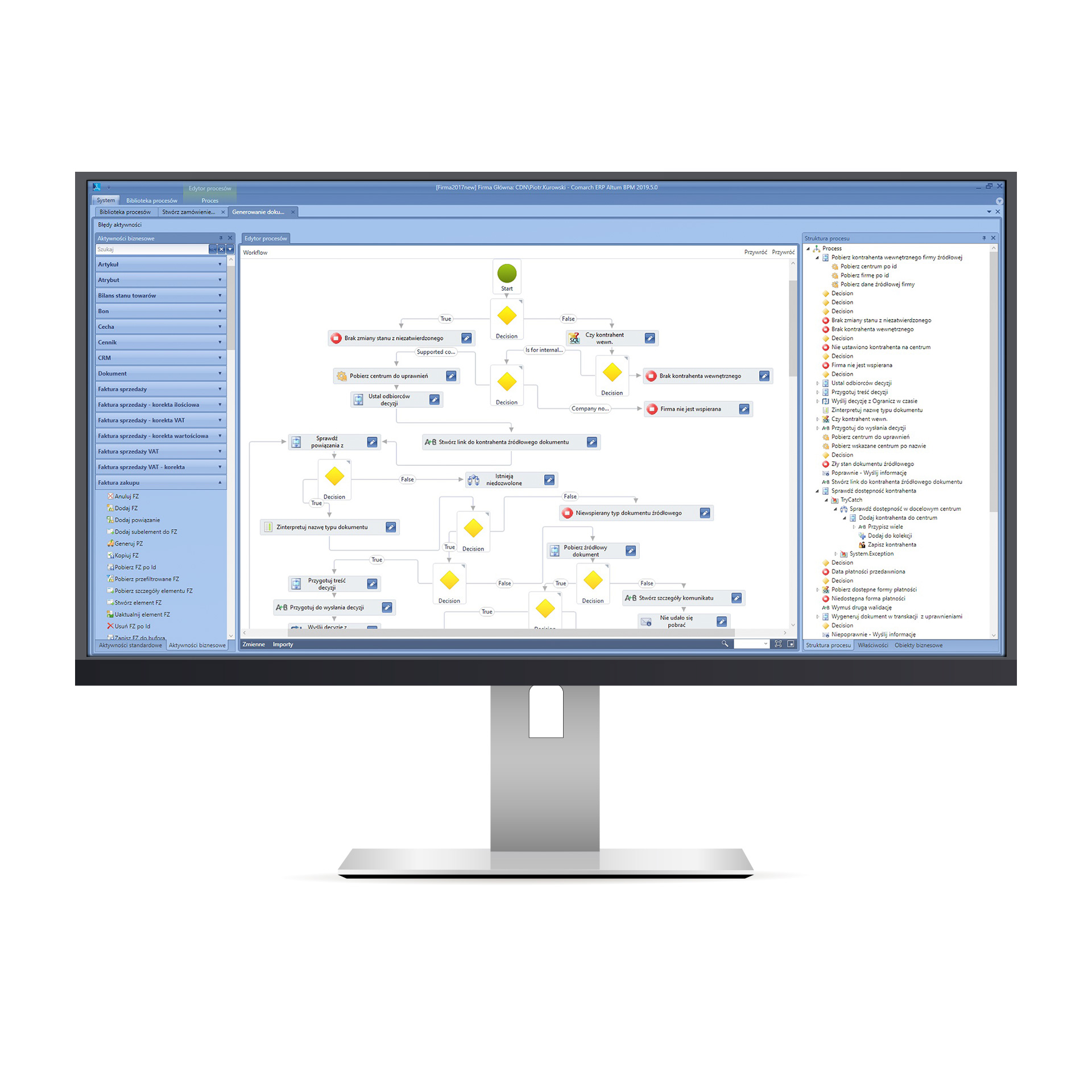 Praca i konfigurowanie robotów w Comarch ERP Altum