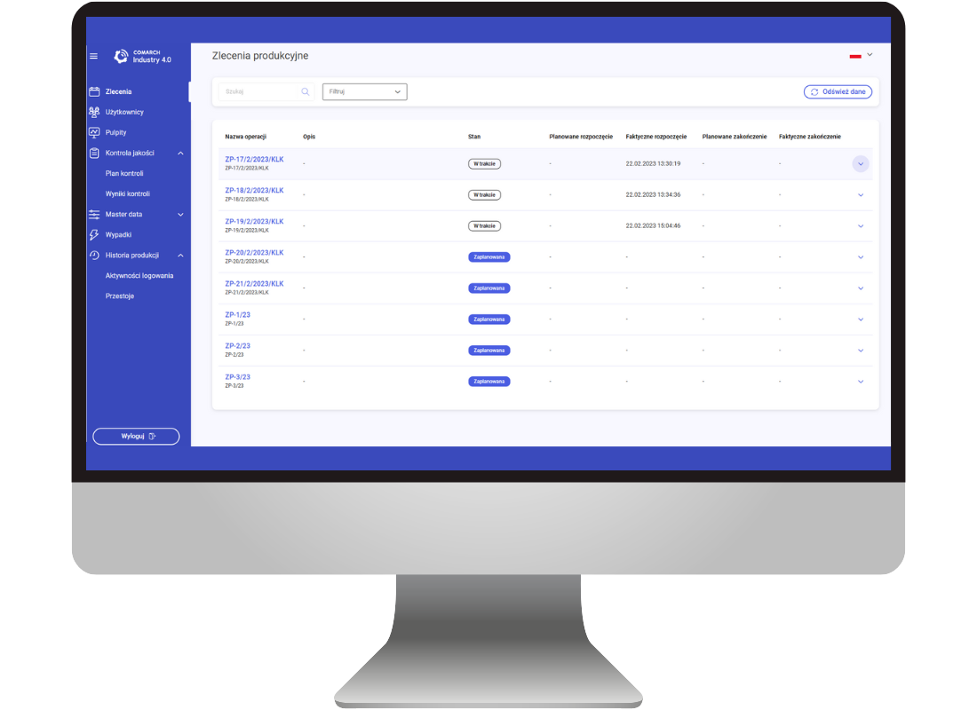 oprogramowanie mes, system iot - Supervisor zrzut ekranu
