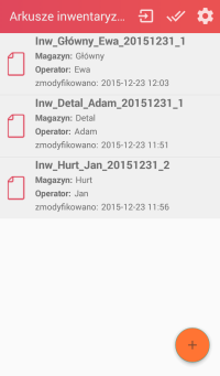 aplikacja do inwentaryzacji, inwentaryzacja comarch ERP - interfejs programu