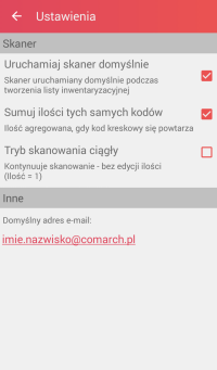 aplikacja do inwentaryzacji, inwentaryzacja comarch ERP - interfejs programu