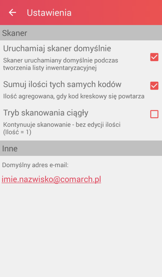 aplikacja do inwentaryzacji, inwentaryzacja comarch ERP - interfejs programu