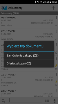 przedstawiciel handlowy aplikacja zakupowa - interfejs programu mobile