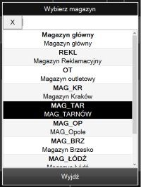 program wms - przyjęcie i wydanie towarów