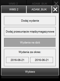 program wms - przyjęcie i wydanie towarów