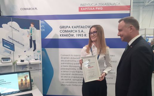 Prezydent RP odwiedza stoisko Comarch podczas wystawy „Od COP do Gospodarki 4.0”