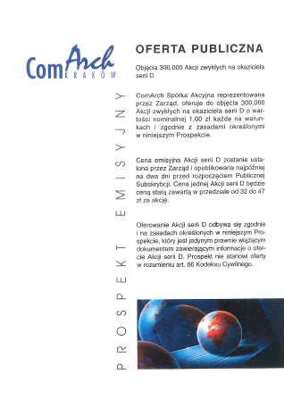 Oferta emisyjna Comarch