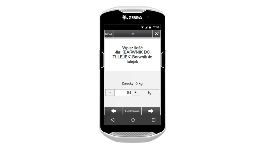 aplikacja magazynowa, program magazynowy - wygląd aplikacji na urządzeniach mobilnych