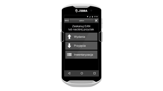 aplikacja magazynowa, program magazynowy - wygląd aplikacji na urządzeniach mobilnych