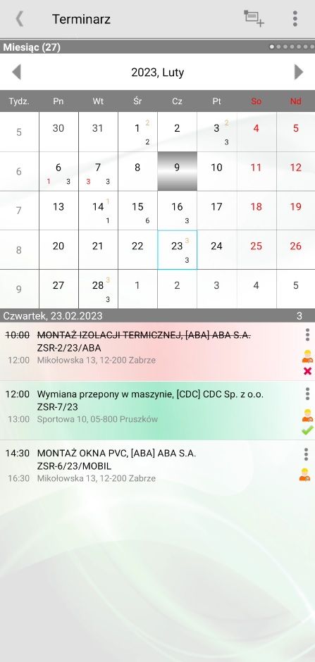 program do obsługi serwisu