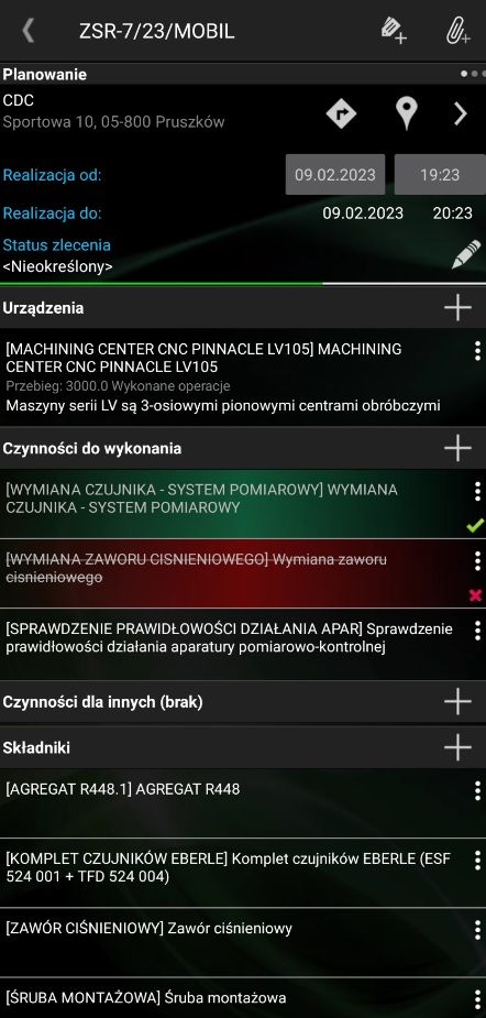 program do prowadzenia serwisu