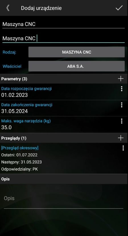 program do prowadzenia serwisu