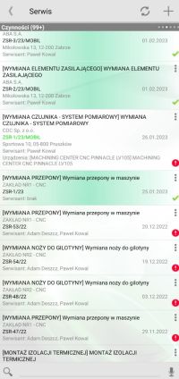 program do obsługi serwisu