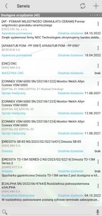 program do prowadzenia serwisu