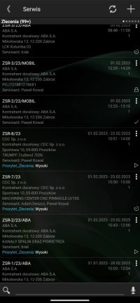 program do prowadzenia serwisu