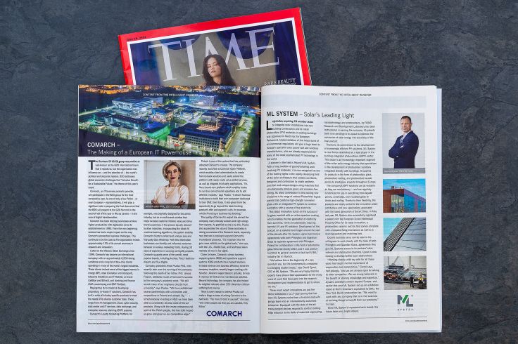 Comarch w magazynie „Time” z dumą reprezentuje Polskę na arenie międzynarodowej