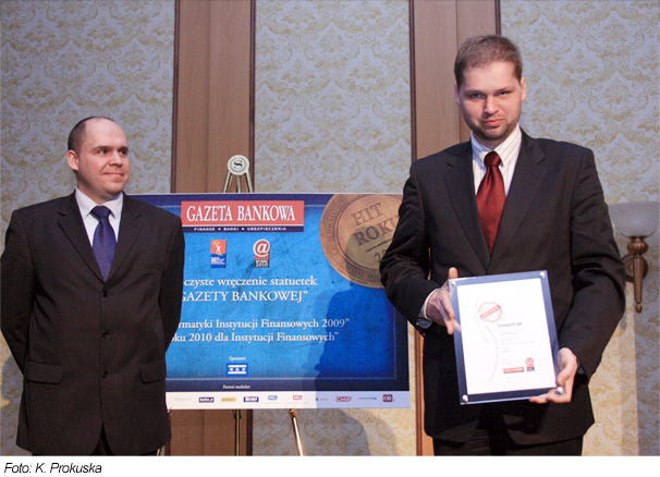 Gala Gazety Bankowej Hit roku 2010 dla instytucji finansowych Comarch